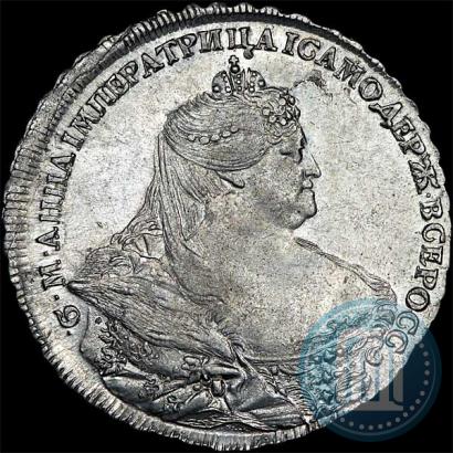 Фото 1 рубль 1737 года  "Работы Гедлингера"
