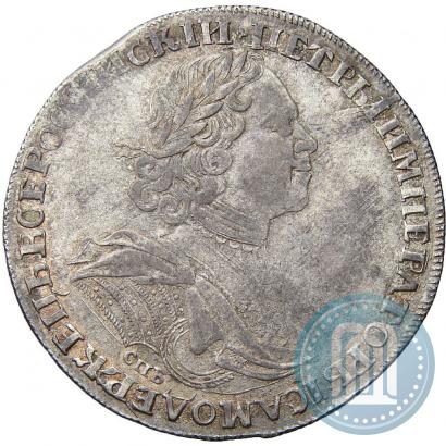 Фото 1 рубль 1725 года СПБ "Солнечный в латах"