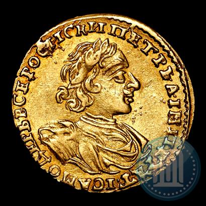 Picture 2 roubles 1723 year  "Portrait in armour"