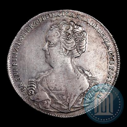 Фото 1 рубль 1725 года СПБ "Петербургский тип, портрет влево"
