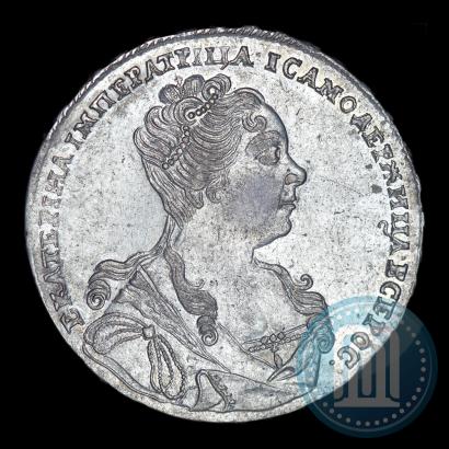 Picture 1 rouble 1727 year  "Moscow type, portrait turned to the right"