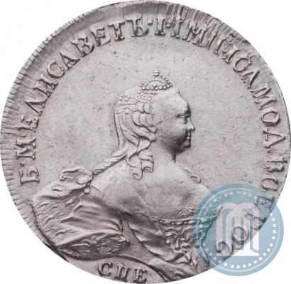 Picture 1 rouble 1754 year СПБ-IМ "Portrait by Benjamin Scott"