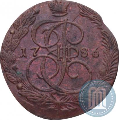 Фото 5 копеек 1786 года ЕМ 