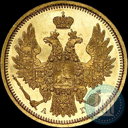 Picture 5 roubles 1851 year СПБ-АГ 