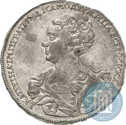 Фото 1 рубль 1726 года  "Московский тип, портрет влево"