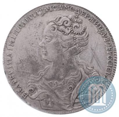 Фото 1 рубль 1726 года  "Московский тип, портрет влево"