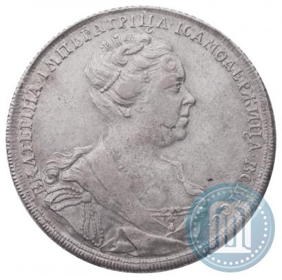 Picture 1 rouble 1727 year СПБ "Petersburg type, portrait turned to the right"