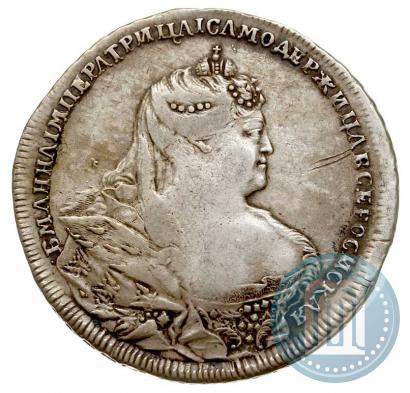 Фото 1 рубль 1737 года  "Московский тип"