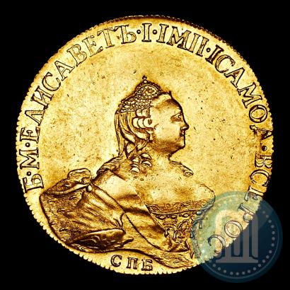 Picture 10 roubles 1757 year СПБ "Portrait by B. Scott"