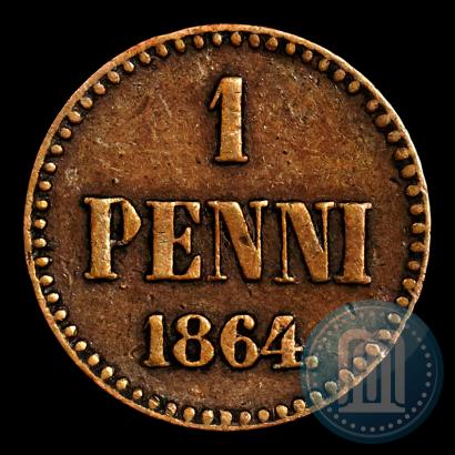 Picture 1 penni 1864 year  