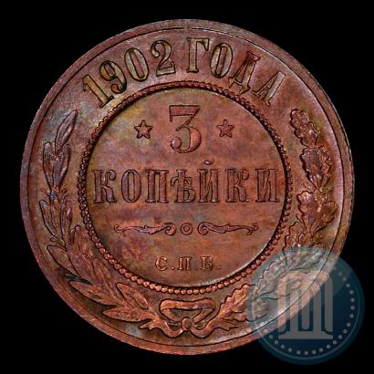 Picture 3 kopecks 1902 year СПБ 