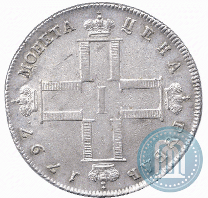 Фото 1 рубль 1797 года СМ-ФЦ "Утяжеленный"