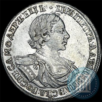 Фото 1 рубль 1719 года OK "Портрет в латах"