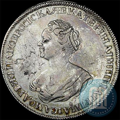 Фото 1 рубль 1725 года  "Траурный"