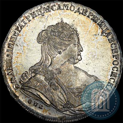 Фото 1 рубль 1738 года СПБ "Петербургский тип"