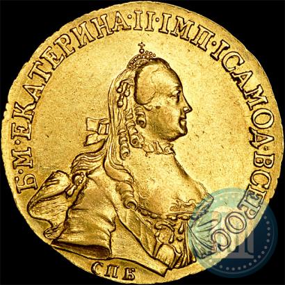 Фото 5 рублей 1762 года СПБ 