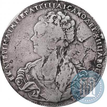 Picture 1 rouble 1726 year СПБ "Petersburg type, portrait turned to the left"