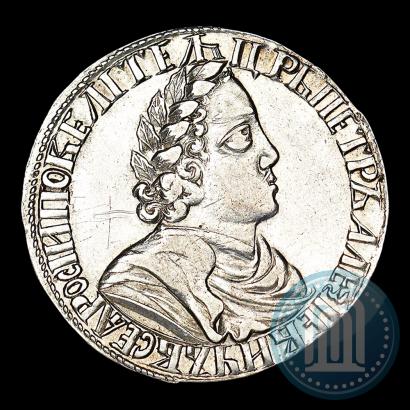 Picture Poltina 1702 year  "Without ribbons near the wreath"