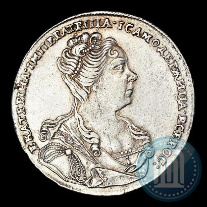Picture 1 rouble 1727 year  "Moscow type, portrait turned to the right"