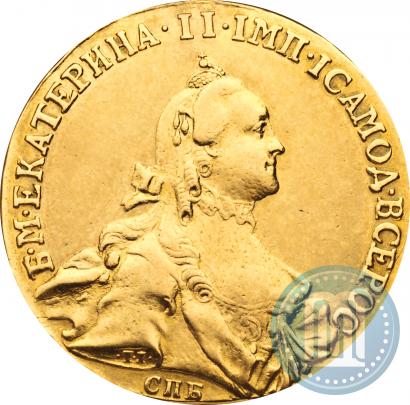 Фото 10 рублей 1762 года СПБ 