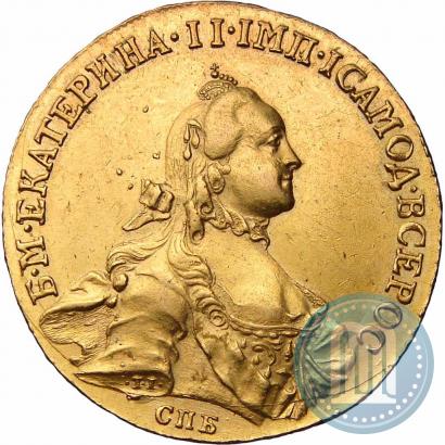 Фото 10 рублей 1762 года СПБ 