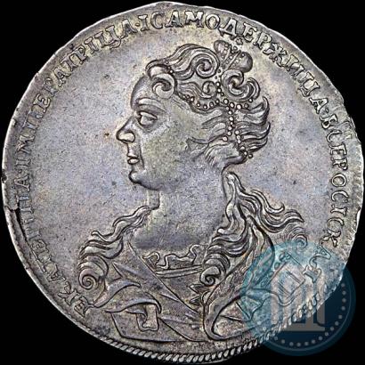 Фото 1 рубль 1726 года  "Московский тип, портрет влево"