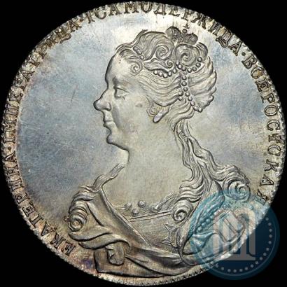 Фото 1 рубль 1726 года  "Московский тип, портрет влево"