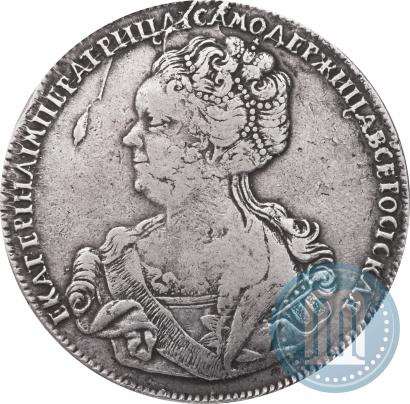 Фото 1 рубль 1725 года СПБ "Петербургский тип, портрет влево"