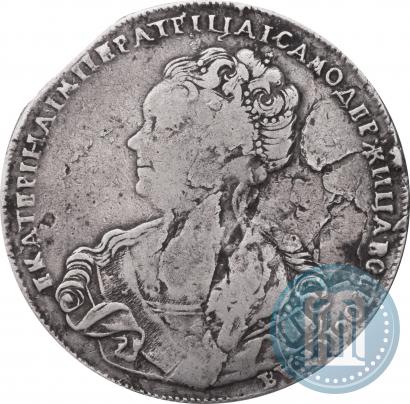 Picture 1 rouble 1726 year СПБ "Petersburg type, portrait turned to the left"