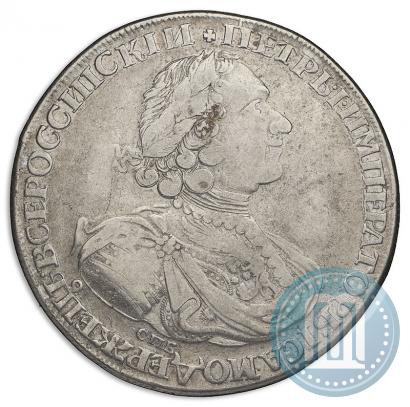 Фото 1 рубль 1724 года СПБ "Солнечный, в латах"