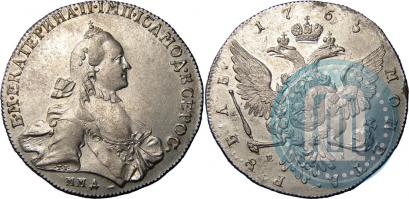 Picture 1 rouble 1765 year ММД-EI 
