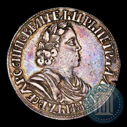 Picture Poltina 1702 year  "Without ribbons near the wreath"