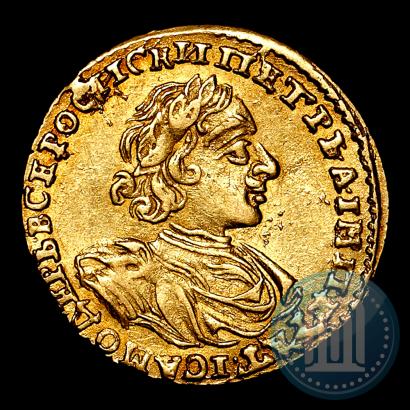 Picture 2 roubles 1723 year  "Portrait in armour"