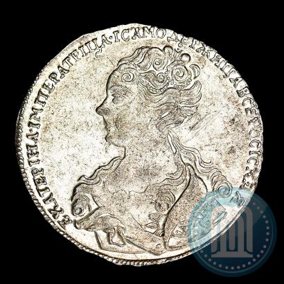 Фото 1 рубль 1726 года  "Московский тип, портрет влево"
