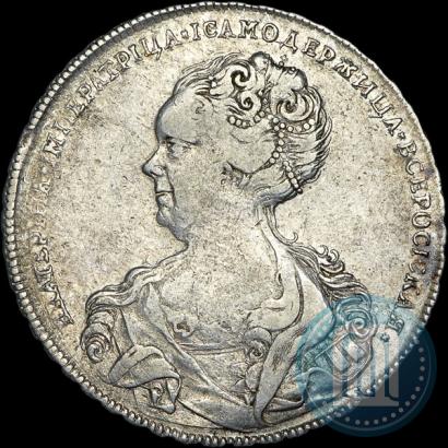 Picture 1 rouble 1725 year  "Petersburg type, portrait turned to the left"