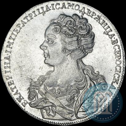 Фото 1 рубль 1726 года  "Московский тип, портрет влево"