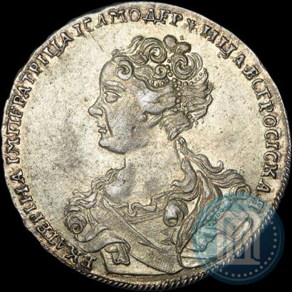 Фото 1 рубль 1726 года  "Московский тип, портрет влево"