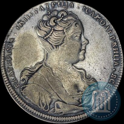 Picture 1 rouble 1726 year СПБ "Petersburg type, portrait turned to the right"