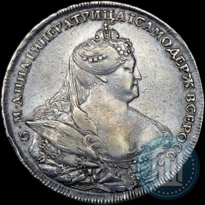Фото 1 рубль 1737 года  "Работы Гедлингера"