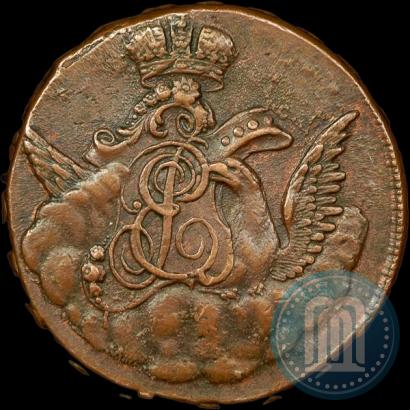 Picture 1 kopeck 1756 year  