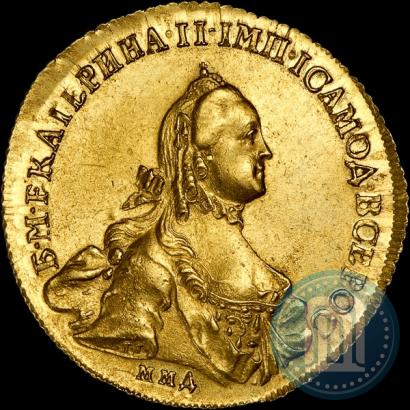 Фото 10 рублей 1762 года ММД 