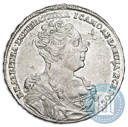 Picture 1 rouble 1726 year  "Moscow type, portrait turned to the right"
