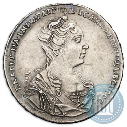Фото 1 рубль 1726 года  "Московский тип, портрет вправо"