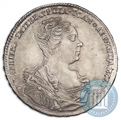 Фото 1 рубль 1726 года  "Московский тип, портрет вправо"