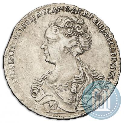 Фото 1 рубль 1726 года  "Московский тип, портрет влево"
