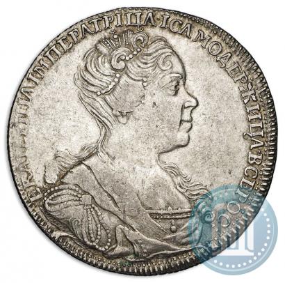 Фото 1 рубль 1726 года СПБ "Петербургский тип, портрет вправо"
