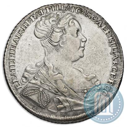Picture 1 rouble 1727 year СПБ "Petersburg type, portrait turned to the right"