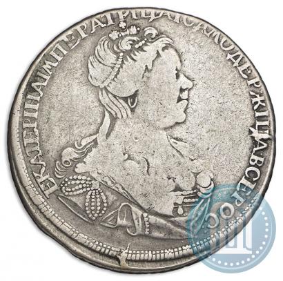 Фото Полтина 1727 года СПБ "Петербургский тип, портрет вправо"