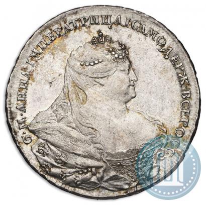 Фото 1 рубль 1737 года  "Работы Гедлингера"