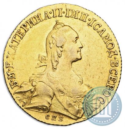 Фото 10 рублей 1766 года СПБ 